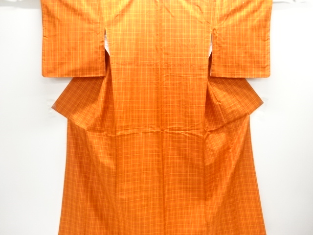 JAPANESE KIMONO / YONEZAWA TSUMUGI / WOVEN GRID 